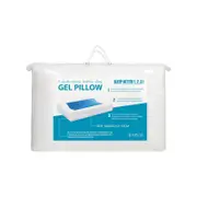 Luxor Curved Shape Memory Foam Pillow with Cooling Gel Top with Cover