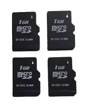 MicroSD card 1 GB (4 Pack), Total: 4 GB, Brand: Toshiba