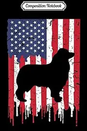 Composition Notebook: American Flag Heart Australian Shepherd Patriot USA Journal/Notebook Blank Lined Ruled 6x9 100 Pages