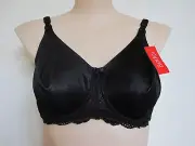 Berlei Ladies SweaterGirl Side Lace Underwire Bra sizes 10D 14B 16B Colour Black