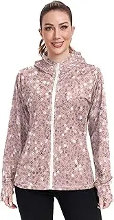[Caihoyu] Workout Hoodie Long Sleeve Work Shirts UPF 50+ Sweatshirt Women Jacket for Hiking Outdoor Rose Gold Sequins
