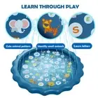 68" Outdoor Kids Splash Sprinkler Water Play Pad Mat Inflatable Spray Pool Toy