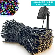 Solar Fairy Christmas Lights 100 LED String Lights Garden Patio Multi