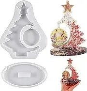 Christmas Tree Resin Mold,Silicone Mould Photo Frame Craft Resin Molds | Christmas Tree Shape Epoxy Casting Moulds, Large Size Table Home Decor, Maijia