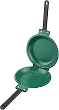 Double Side Titanium Steel Coating Frying Pan, Folding Nonstick Pancake Flip Omelette Pan Nonstick Grill Pan Pancake Maker Household Kitchen Cookware,Safe for Gas Stove