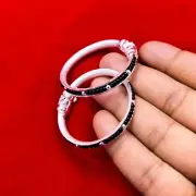 925 Silver Christening Baby Bangle in Gift Box, Baby Protection Jewelry