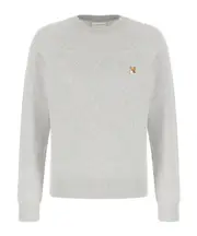 Maison Kitsuné Fox Head Patch Crewneck Sweatshirt S,XL,L,M,XXL Light gray mixed colors