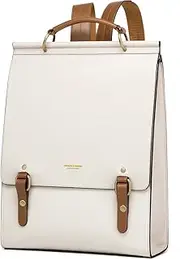[Cnoles] Leather Backpack Purse For Women Fashion Ladies Vintage Bag Casual School College Travel Backpacks Bookbag