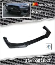 Carbon Fibre R Style Front Bumper Lip Spoiler fits MITSUBISHI EVO 10 Evolution X (for: Mitsubishi)