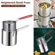 Kitchen Deep Frying Pot 304 Stainless Steel With Strainer Cooking Chicken Fries
