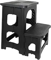 JAYIOLA 2 Step Stool Collapsible Step Stool Foldable Step Stool Two Step Stool for Bedroom Home