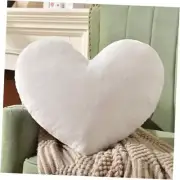 Heart Pillow Heart Shaped Throw Pillows Super Soft Faux M-15.7*11.8in White