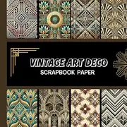 Vintage Art Deco Scrapbook Paper: 20 Double Sided Sheets 8.5 x 8.5 for Scrapbooking, Mixed Media Art, Junk Journals, Crafting projects, Origami, and More