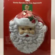 Vintage Christmas Santa Claus Face Music Lights Motion Activated 1991 TELCO
