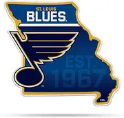 Rico Industries NHL St. Louis Blues State Shape Shape Cut Pennant - Home and Living Room Décor - Soft Felt EZ to Hang