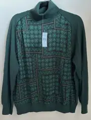 NEW ︲ ANN TAYLOR ︲ Turtleneck Sweater, Mixed Media, Scarf Print ︲ Petite XL