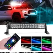 AUXBEAM 22" inch RGB LED LIGHT BAR Hunting for Jeep Off-road ATV SUV Truck Light