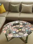 Natural mix Agate Coffee Table Top Side Table, Agate Console Table Home Decor
