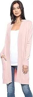 [Urban Look] Women's Long Sleeve Classic Open Front Knit Long Cardigan