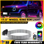 4x 15.5" RGB LED Car Wheel Rim Ring Bluetooth APP Lights Mutlicolored 1 Set 12V (for: Porsche)