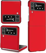 [Eabhulie] for Samsung Galaxy Z Flip4 Case, Slim Hard PC Protective Case Cover for Samsung Galaxy Z Flip 4 5G Red