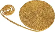 BEBEMOKO Gold Lace Trim for Sewing Decorative Braided Fringe Trim for Clothing Curtains and Crafts Gold Ribbon for DIY Embellishments Washable Lace Decoration