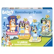 Ravensburger 03132-0 Bluey 4 Large Shaped Jigsaw Puzzles