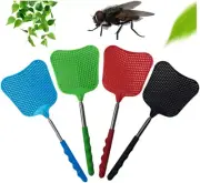 Fly Swatter Extendable, 4 Pcs Fly Swatter, Fly Swatters with Telescopic Flyswat