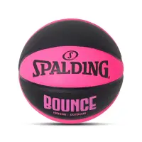在飛比找Yahoo奇摩購物中心優惠-Spalding 籃球 Bounce 黑 粉 合成皮革 室內