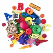 Buttons Galore Value Pack of Buttons for Crafts and Sewing-School- 50+ Buttons