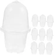 HAKIDZEL 10 Sets Transparent Seedling Pots with Humidity Cover Clear Planting Pots for Improved Survival Drainage for Healthy Roots for Gardening and Plant Care