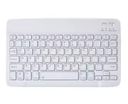 Portable Bluetooth Slim Wireless Keyboard Standalone for Tablets, Smartphones, PCs, White