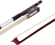 1/2 Half Size Student Violin Bow, Well Balanced Handmade Brazilwood Bow with Hor