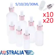 5/10/20/30ML Glass Dropper Eye Pipette Bottle Liquid Essential Oils Roller Bulk
