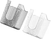 Hoement Versatile Wall-Mounted Tissue Box Dispenser 2pcs Storage Case Tissue Wipes Holder Elegant for Kitchen Bathroom