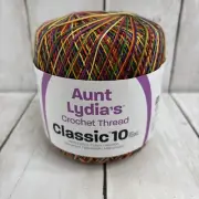 Aunt Lydia's Crochet Thread Classic 10 Color 0250 Mexicana Variegated Cotton