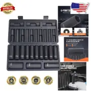 Chrome Vanadium 1/2" Drive Impact Socket Set – 10-24mm, Meticulously Crafted