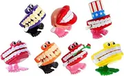 Kisangel 7Pcs Adorable Clockwork for Portable Wind Up Tooth Figure Fun Novelty for Early Learning and Hand Eye Coordination Random Styles Included