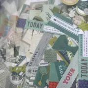 100 + Piece GreenJunk Journal Paper Supplies Scrapbooking Ephemera Lot