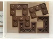 LEGO Parts - Dark Brown Plate 2 x 3 with 1 x 1 Cutout - No 73831 - QTY 5