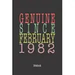 GENUINE SINCE FEBRUARY 1982: NOTEBOOK