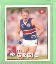 1996 AFL SELECT STICKER, #89 ILIJA GRGIC, FOOTSCRAY BULLDOGS