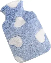 Plush Hot Water Bottle - Hot Water Bottle, Portable Hot Water Bags | Heating Water Bag, Camping Warm Compress Bag, Multifunctional Warm Water Bottle, with Cute Plush Heart Cover for Kids