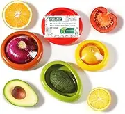 Set of 4 Saver and Tomato Holder - Reusable Storage Containers for Fridge - Fridge Organizer Ideal for Garlic, Onions, Lemons, and Potatoes
