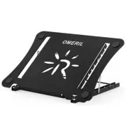 Adjustable Aluminum Metal Notebook Laptop Stand Ergonomic For Laptops Ipad Black