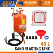 10 Gallon /40L Portable Sandblaster 125PSI Abrasive Air Soda Sand Blaster Gun