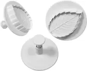 PME RLL660 Veined Rose Leaf Plunger Cutters, X-Large, 2X-Large and 3X-Large Size
