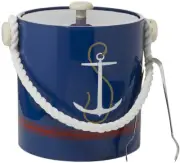 Made In USA Navy Anchor & Rope Handle Double Walled 3-Quart Insulated Ice Bucket