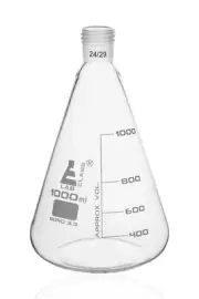 Erlenmeyer Flask with 24/29 Joint, 1000ml - Borosilicate Glass - Eisco Labs