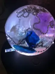 2.5” diameter Orgonite Sphere， Energy quartz crystal healing